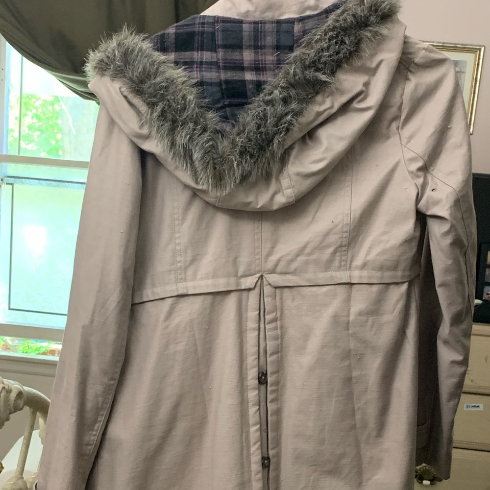 JACK DARK KHAKI SNORKEL LONG COAT, TRENCH - Picture 2 of 7